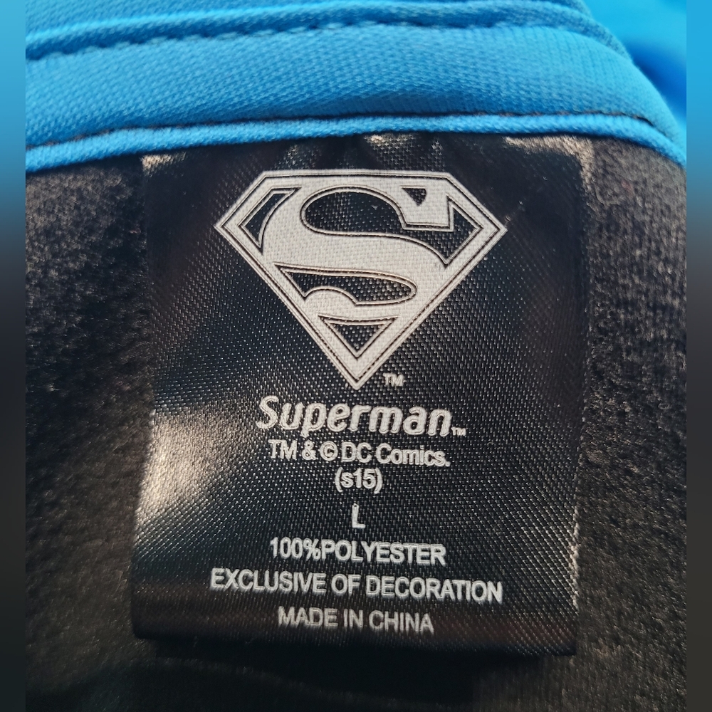 DC Comics Superman Logo Zip-Up Hoodie Jacket Size Large - Picture 7 of 14